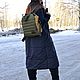 Сумка  рюкзак стеганый из плащевки Double.Mustard&Khaki. Рюкзаки. Марина Чигвинцева. Интернет-магазин Ярмарка Мастеров.  Фото №2