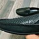 Moccasins made of genuine Python and nubuck leather, in black!. Moccasins. SHOES&BAGS. My Livemaster. Фото №4