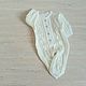 Conjunto de ropa de alta: mameluco gorro botines. Set of clothes for discharge. handmade for baby (alenka3). Ярмарка Мастеров.  Фото №4