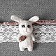 Brooch Bunny with ice cream. Brooches. handmade toys by Mari (handmademari). My Livemaster. Фото №4