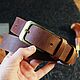 Brown genuine leather belt. Straps. qualitas. Online shopping on My Livemaster.  Фото №2