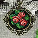 Pendant with embroidery 'Roses', Pendants, Kronstadt,  Фото №1