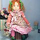 Textile interior doll Irinka - red sun. Interior doll. khobbi. Online shopping on My Livemaster.  Фото №2