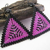 Earrings with Swarovski crystals octagon 