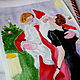 Watercolor drawing "Mommy kisses Santa" The New Yorker 1939. Pictures. FIRST TOYS. Online shopping on My Livemaster.  Фото №2