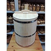 Дача и сад handmade. Livemaster - original item Cedar tub 60 l galvanized steel hoops. Art.17085. Handmade.