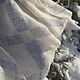 Шарф палантин энтрелак вязаный белый серый вспушенный кашемир. Шарфы. Svetlana_Knitting. Ярмарка Мастеров.  Фото №9