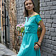 Knitted Turquoise Dress. Dresses. Алена Тимофеева (indeeza). My Livemaster. Фото №5