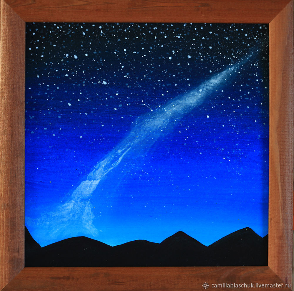 Художник небо звездное рисует составить предложение. Звездное небо акрилом. Картина Млечный путь. Картина звездного неба для детей. Панно “звездное небо”.