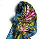 Batik scarf 'Clematis'. Scarves. OlgaPastukhovaArt. Online shopping on My Livemaster.  Фото №2