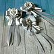 Gray school set for September 1 bows and tie brooch, Knot hair bow, Belgorod,  Фото №1