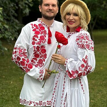 Мужская одежда ручной работы. Ярмарка Мастеров - ручная работа Рубаха мужская в славянском стиле с вышивкой. Handmade.
