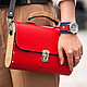 Urban women bag Big Red leather, Classic Bag, St. Petersburg,  Фото №1