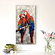 Macaw parrots, a couple in love, a picture with birds. Pictures. myfoxyart (MyFoxyArt). My Livemaster. Фото №6