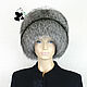 A chic kubanka hat made of the fur of the Finnish long-haired silver fox, Caps, Ekaterinburg,  Фото №1