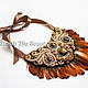 Колье "Сaramel wings", hand-made studio "Touch The Beauty. Колье. Ольчик Черенкова (touchthebeauty). Ярмарка Мастеров.  Фото №4