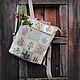 Backpack 'Linen Botanical tiles'. Backpacks. Julia Linen tale. Online shopping on My Livemaster.  Фото №2
