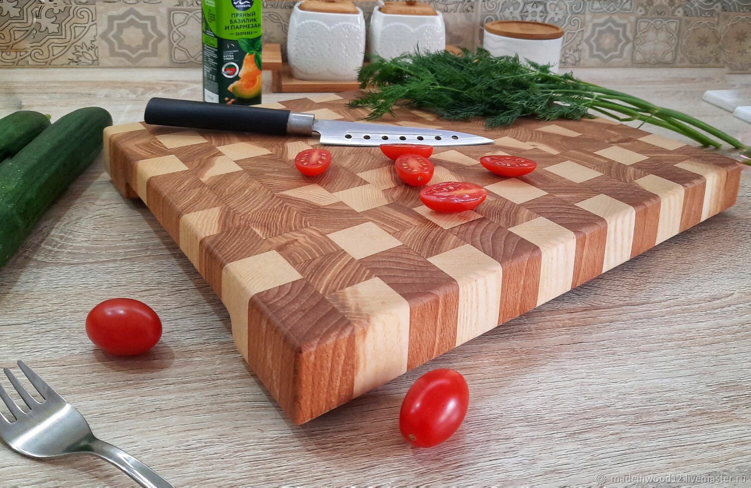 Торцевая разделочная доска из Ясеня в интернет-магазине на Ярмарке ...