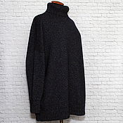 Одежда handmade. Livemaster - original item Jerseys: Tweed Navy Merino sweater. Handmade.