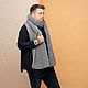 Grey scarf for men. Scarves. SHAPAR - knitting clothes. My Livemaster. Фото №4