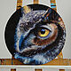 Order Painting 'Owl' oil on canvas D40 cm. vestnikova. Livemaster. . Pictures Фото №3