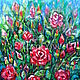 Order oil painting ' Roses '. Picture&miniature lacquer painting. Livemaster. . Pictures Фото №3