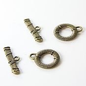 Материалы для творчества handmade. Livemaster - original item Round clasp toggle jewelry art. 4-7, bronze. Handmade.