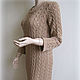 Вязаное женское платье с шелком "Карамель". Платья. FAVORITE KNITWEAR (Наталья). Ярмарка Мастеров.  Фото №4