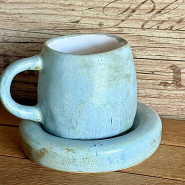 Посуда ручной работы. Ярмарка Мастеров - ручная работа Чайная пара. Керамика. Handmade.