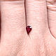 0.33 ct. Рубин груша. Мадагаскар + гемм. заключение. Кристаллы. Зов Камня - магазин украшений. Ярмарка Мастеров.  Фото №6