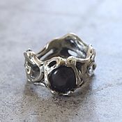 Кованое серебряное кольцо