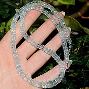 Работы для детей, handmade. Livemaster - original item Silver 925pr. Natural Aquamarine Beads Jewelry Hand Cut. Handmade.