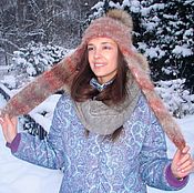 Аксессуары handmade. Livemaster - original item Hat-helmet female winter 