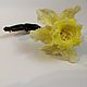 Daffodil yellow. A beaded brooch. Brooches. Elena Borkova (divelen). My Livemaster. Фото №4