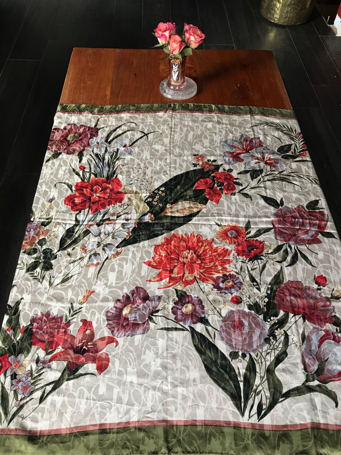 Платок шелк "Цветы осени", большой размер, Голландия купить в интернет ...