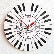 Для дома и интерьера handmade. Livemaster - original item Clock Wall Mounted Piano Clock Wooden Handmade. Handmade.