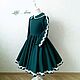 Школьное Платье "Camellia" Изумруд. Школьная форма. Little___dress. Интернет-магазин Ярмарка Мастеров.  Фото №2