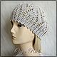 Order Beret Urban BOHO/ Light Linen. CROCHET OLGA RICH. Livemaster. . Berets Фото №3