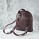 Women's leather backpack 'Ammo' (Burgundy). Backpacks. DragonBags - Rucksack leather. My Livemaster. Фото №4