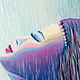 Картина маслом Девушка под дождём. Иллюстрации и рисунки. Елена Шипунова ~ Helen Dada Art. Ярмарка Мастеров.  Фото №4
