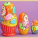 Заказать Матрёшка"Клоуны" 3 места. Мастерская 'Смайлик'. Ярмарка Мастеров. . Матрешки Фото №3