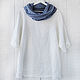 Oversize blouse with open edges. Blouses. LINEN & SILVER ( LEN i SEREBRO ). My Livemaster. Фото №4