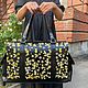 Travel bag ' Golden flowers'. Valise. Pelle Volare. My Livemaster. Фото №5