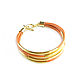 Orange bracelet, leather bracelet,leather bracelet 'Overflow'. Cuff bracelet. Irina Moro. My Livemaster. Фото №6