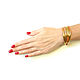 Orange bracelet, leather bracelet,leather bracelet 'Overflow'. Cuff bracelet. Irina Moro. Online shopping on My Livemaster.  Фото №2