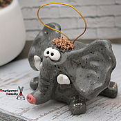 Сувениры и подарки handmade. Livemaster - original item Elephant ceramic bell.. Handmade.