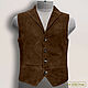 Adir vest made of genuine suede/leather (any color), Mens vests, Podolsk,  Фото №1
