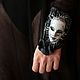 3D Bracelet 'Gothic mask' made of genuine leather, Bead bracelet, Moscow,  Фото №1