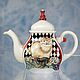 The tea pot porcelain 'Cheshire cat'. Teapots & Kettles. KASTdecor. Ярмарка Мастеров.  Фото №4
