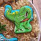 Gingerbread with dinosaurs. Gingerbread Cookies Set. APryanik (SPb i dr. goroda). Ярмарка Мастеров.  Фото №4